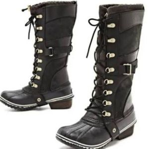 Sorel Carly Conquest Tall Black Boots